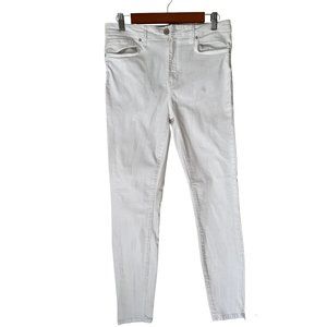 Forever 21 Women's Jeans Push Up Jeans White Denim Skinny Leg Stretch Pants